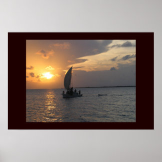 Belizean Sunset Poster