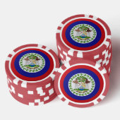 Belizeaner Pokern zusammen Poker Chips (Stapel)