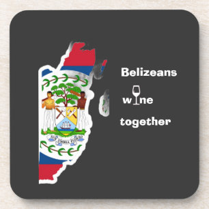 Belizeaner trinken zusammen Hemd Getränkeuntersetzer
