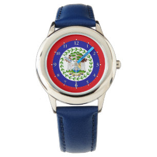 Belizeanische Flagge Armbanduhr