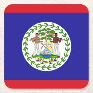 Belizeanische Flagge Rechteckiger Pappuntersetzer