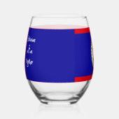 Belizeans Wine Together Blue Weinglas Ohne Stiel (Links)