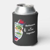 Belizeans Wine Together Koozie Can Cooler Sleeve Dosenkühler (Kanne Vorderseite)