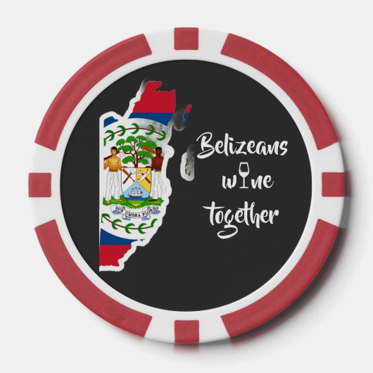 Belizeans Wine Together Poker Chips (Vorderseite)