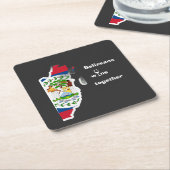 Belizeans Wine Together Shirt Rechteckiger Pappuntersetzer (angewinkelt)