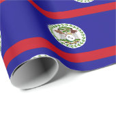 Belizianische Flagge Geschenkpapier (Rolleneckpunkt)