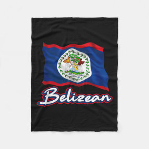 Belizianische Flagge Patriotische Mayan Männer Fra Fleecedecke