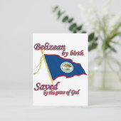 Belizisch durch Geburt gerettet durch die Gnade Go Postkarte (Stehend Vorderseite)