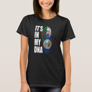Belizisch und algerische DNA-Flagge-Erbe-Mischung T-Shirt