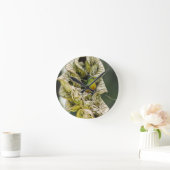 Belizische Farbharmonie: Olivenöle Euphonie Foto Runde Wanduhr (Zuhause)