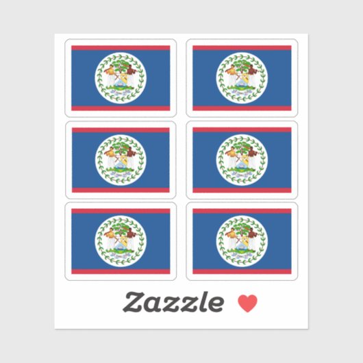 Belizische Flagge Aufkleber (Blatt)