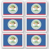 Belizische Flagge Aufkleber (Vorderseite)