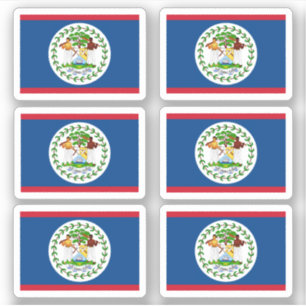 Belizische Flagge Aufkleber