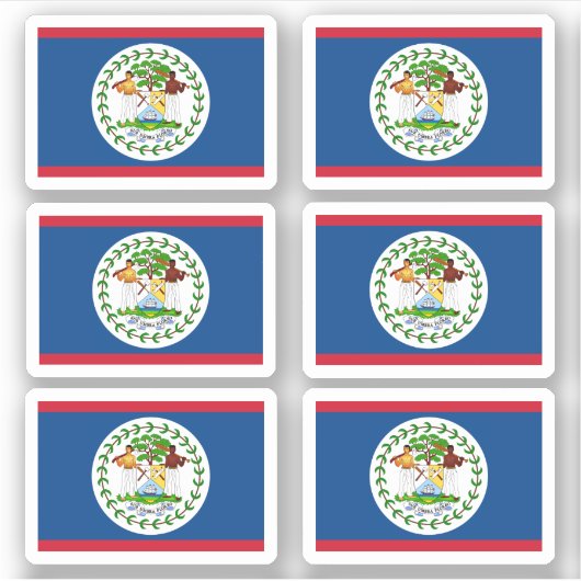 Belizische Flagge Aufkleber (Vorderseite)
