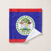 Belizische Flagge Badhandtuch Set (Waschlappen)