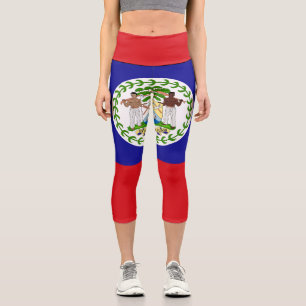 Belizische Flagge Capri Leggings