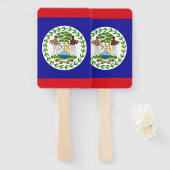Belizische Flagge Fächer (Vorne und Hinten)