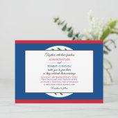 Belizische Flagge, Flagge von Belize Hochzeit Einladung (Stehend Vorderseite)