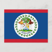 Belizische Flagge, Flagge von Belize Postkarte (Vorderseite)