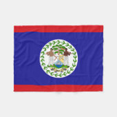 Belizische Flagge Fleecedecke (Vorderseite (Horizontal))