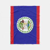 Belizische Flagge Fleecedecke (Vorderseite)