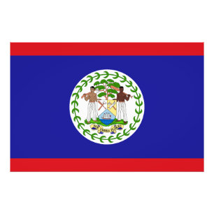 Belizische Flagge Fotodruck