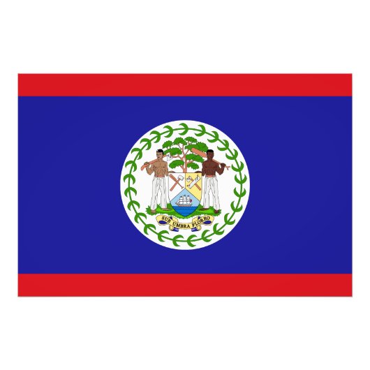 Belizische Flagge Fotodruck (Vorne)