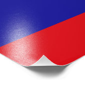 Belizische Flagge Fotodruck (Ecke)