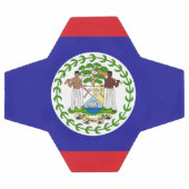 Belizische Flagge Fußball (Flach)