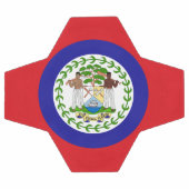 Belizische Flagge Fußball (Flach)