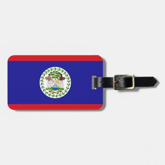 Belizische Flagge Gepäckanhänger (Vorderseite horizontal)