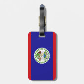 Belizische Flagge Gepäckanhänger (Rückseite vertikal)