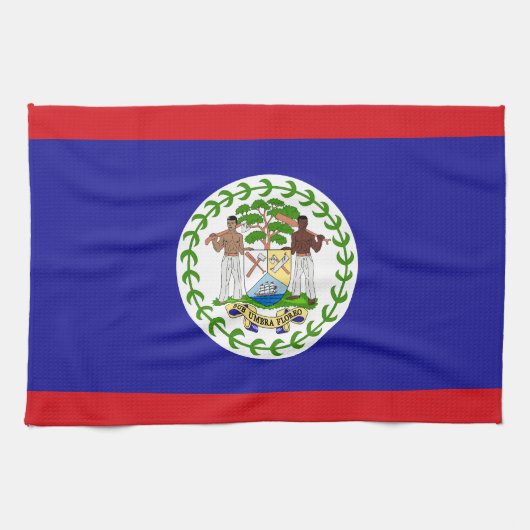 Belizische Flagge Geschirrtuch (Horizontal)