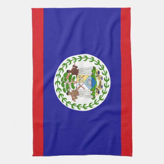 Belizische Flagge Geschirrtuch (Vertikal)