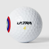 Belizische Flagge Golfball (Logo)