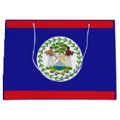 Belizische Flagge Große Geschenktüte (Vorderseite)