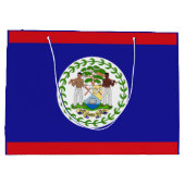 Belizische Flagge Große Geschenktüte (Rückseite)