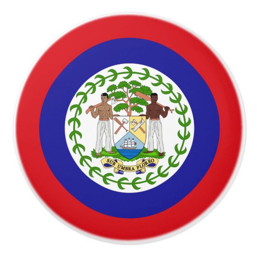 Belizische Flagge Keramikknauf (Vorderseite)