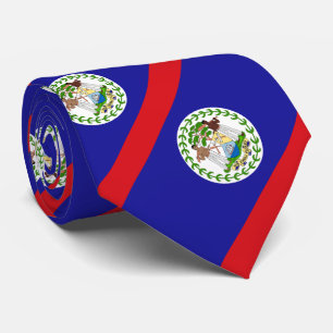 Belizische Flagge Krawatte