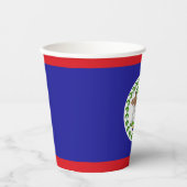 Belizische Flagge Pappbecher (Vorderseite)