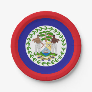 Belizische Flagge Pappteller