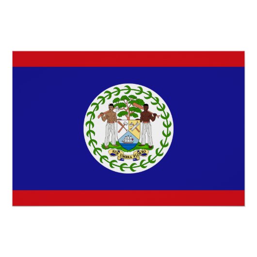 Belizische Flagge Poster (Vorderseite)