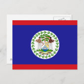 Belizische Flagge Postkarte (Vorne/Hinten)