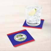 Belizische Flagge Rechteckiger Pappuntersetzer (Vor Ort)