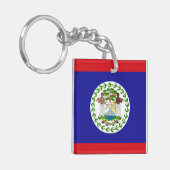 Belizische Flagge Schlüsselanhänger (Vorderseite links)