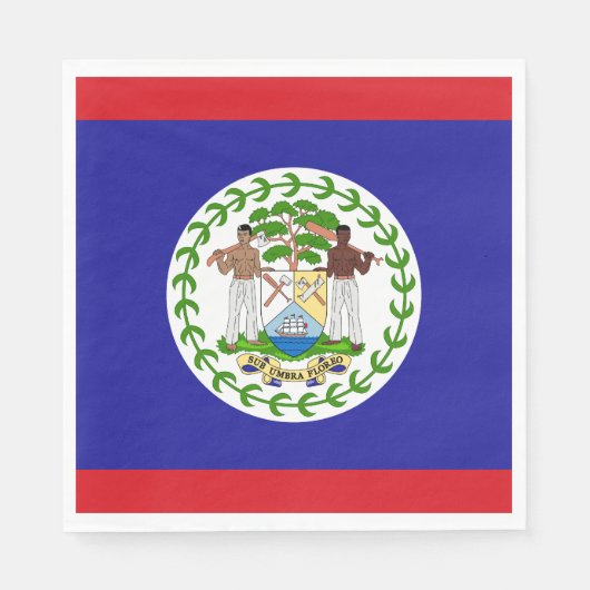 Belizische Flagge Serviette (Vorderseite)