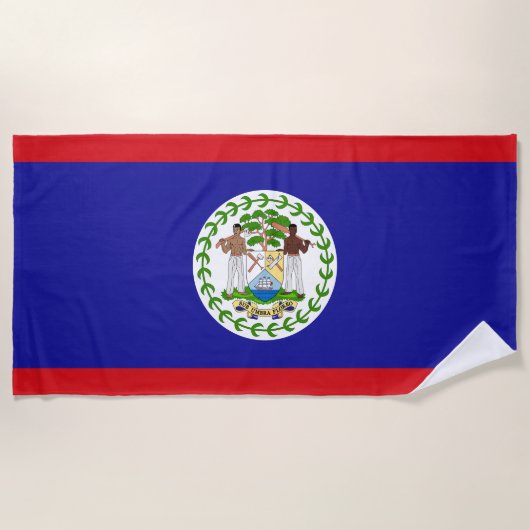 Belizische Flagge Strandtuch (Vorderseite)