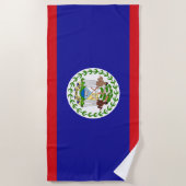 Belizische Flagge Strandtuch (Vorderseite)