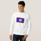 Belizische Flagge Sweatshirt (Vorne ganz)