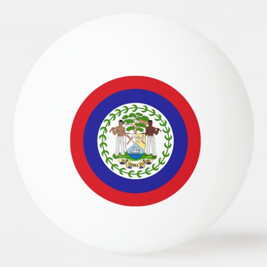 Belizische Flagge Tischtennisball (Rückseite)